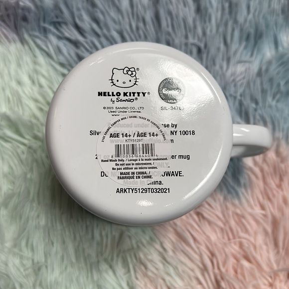 Hello Kitty by Sanrio camper mug silver and white aluminum 21oz - Picture 6 of 6